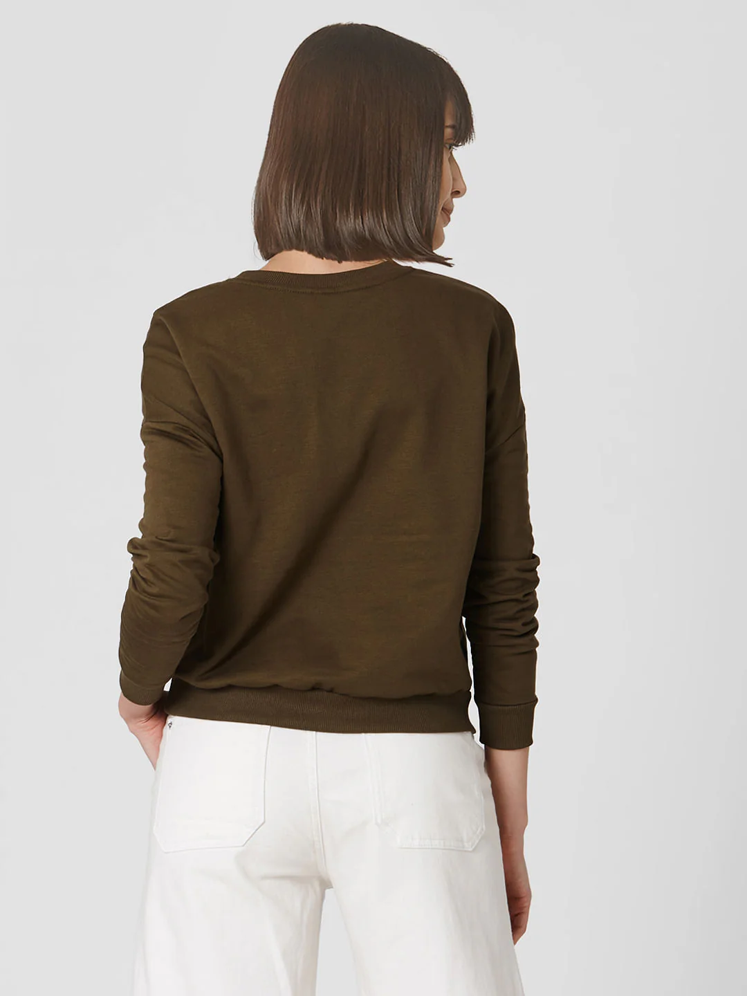 Green Slogan Print Sweatshirt - Image 4