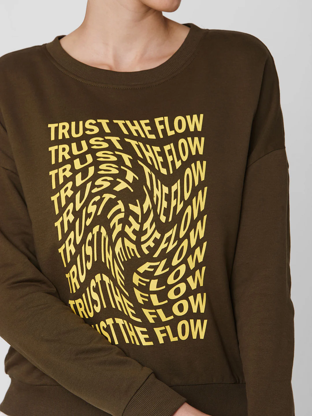 Green Slogan Print Sweatshirt - Image 6