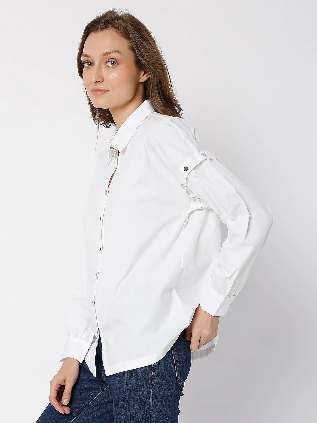 White Poplin Shirt - Image 3
