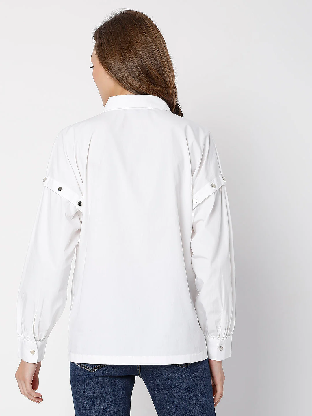 White Poplin Shirt - Image 4