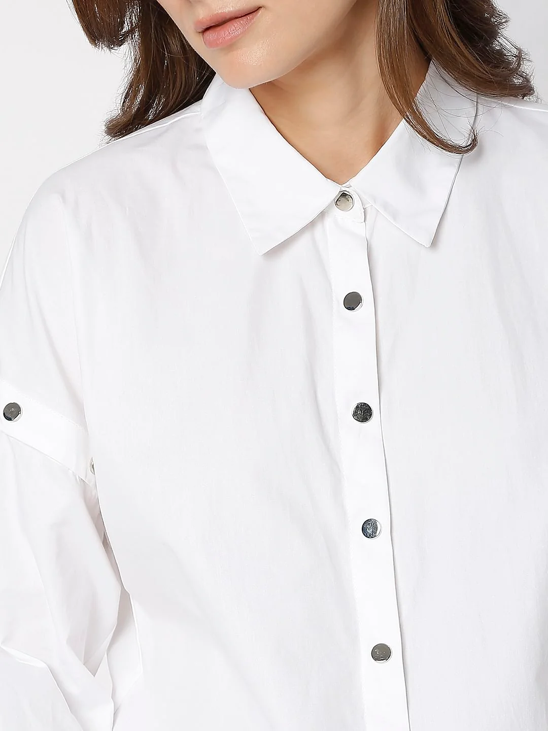 White Poplin Shirt - Image 6