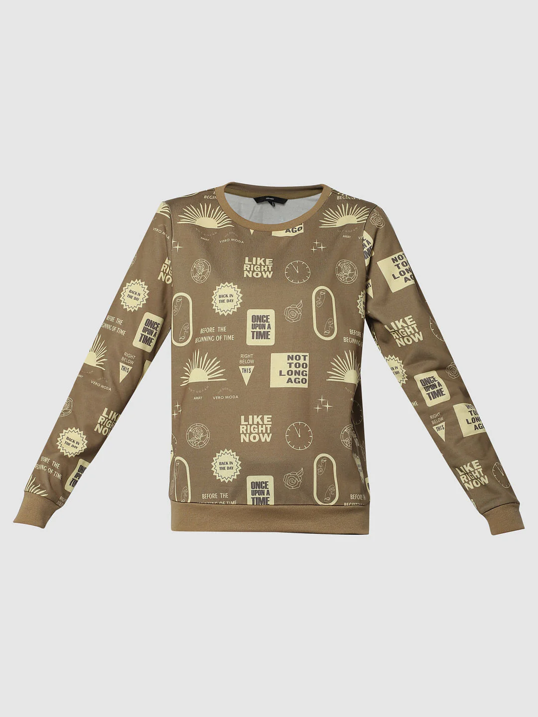 Brown Quirky Graphic Print Sweatshirt - Image 6