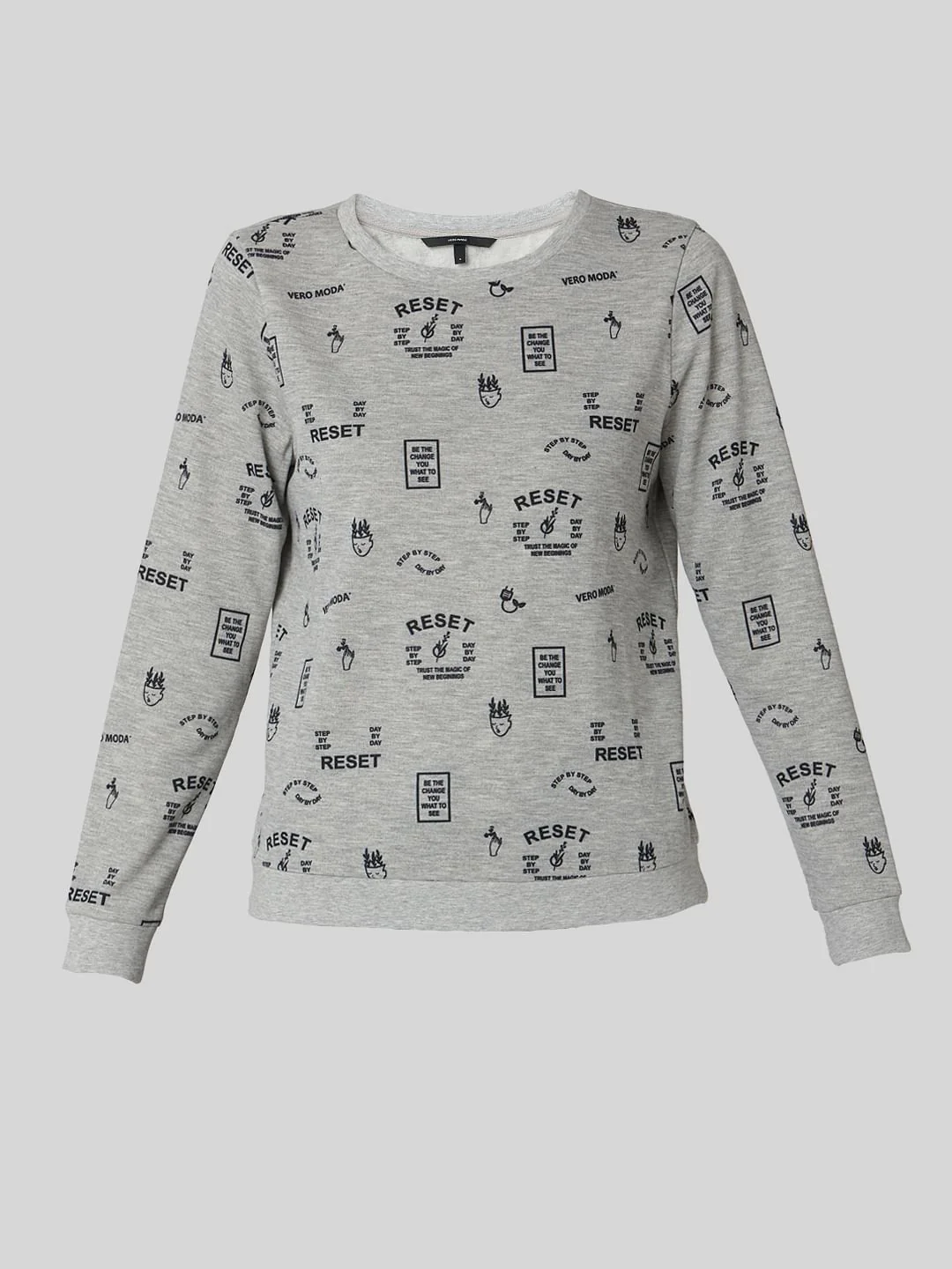 Grey Reset Graphic Print Sweatshirt - Image 7