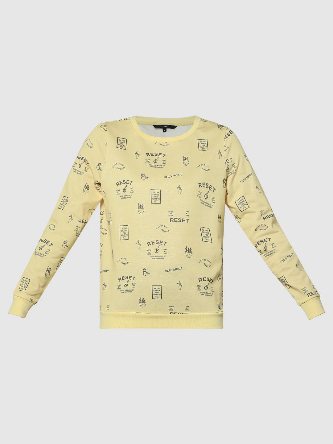 Yellow Reset Graphic Print Sweatshirt - Image 6