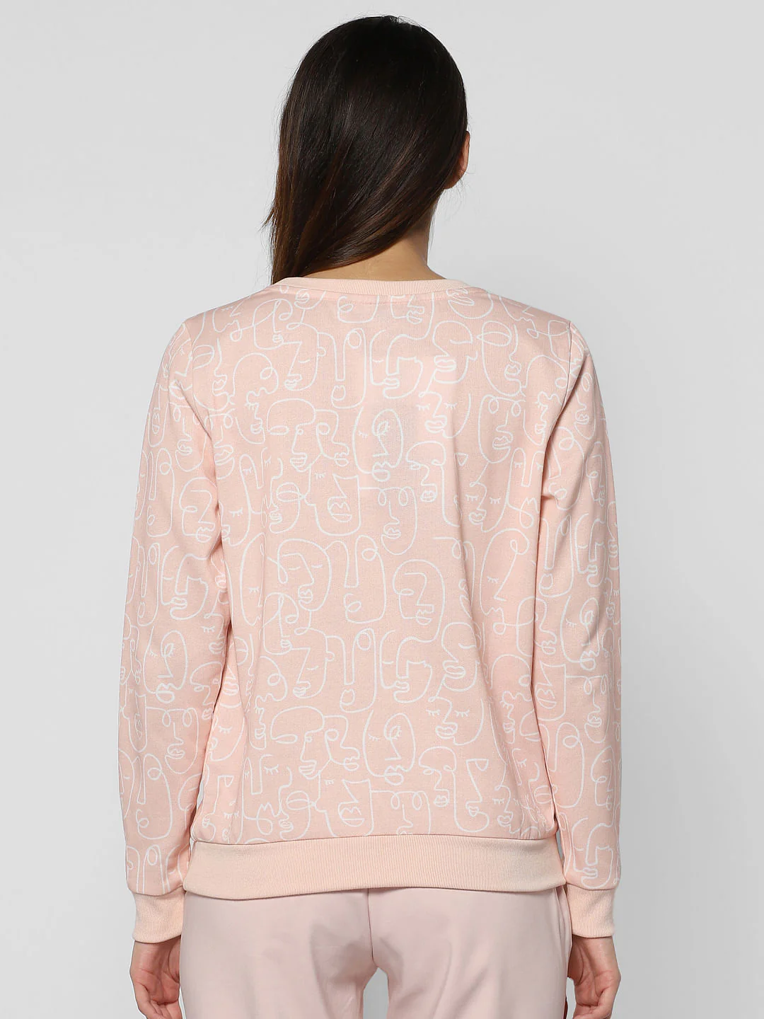 Pink Abstract Print Sweatshirt - Image 4