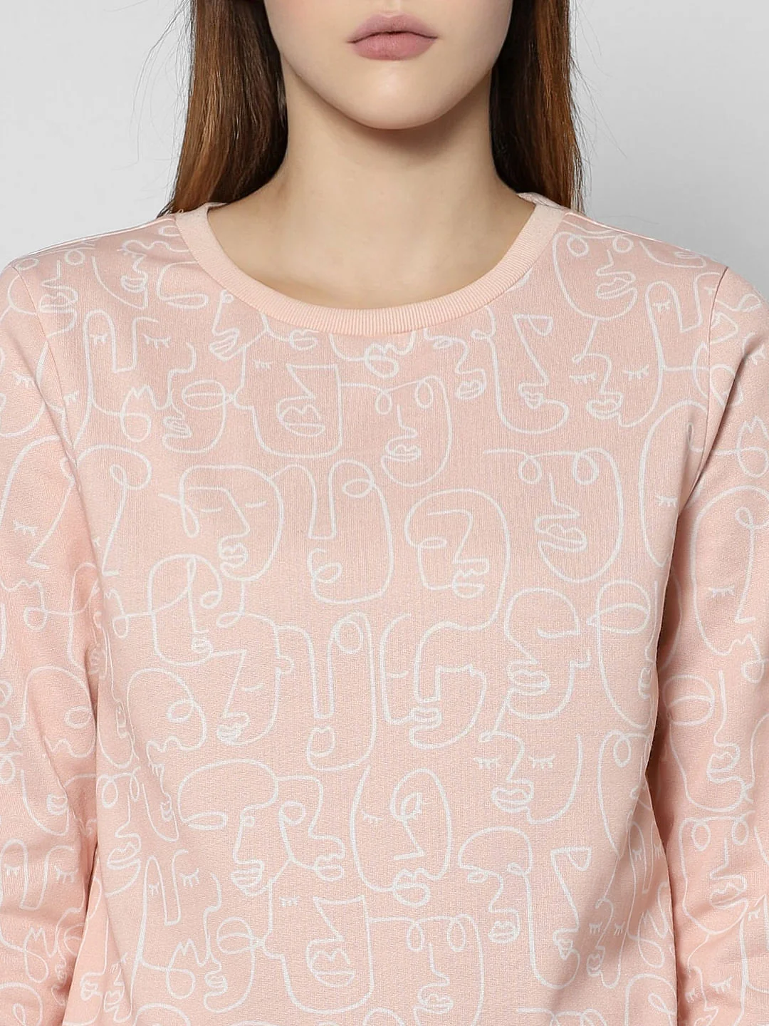 Pink Abstract Print Sweatshirt - Image 5