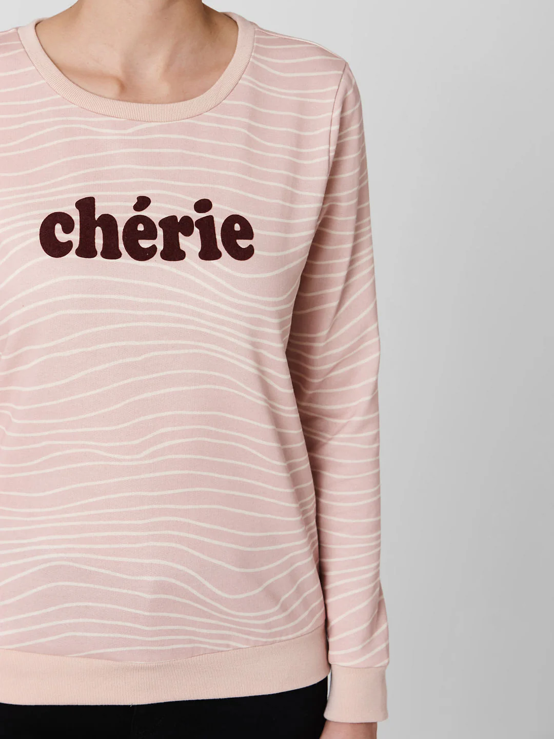 Pink Text Print Sweatshirt - Image 6