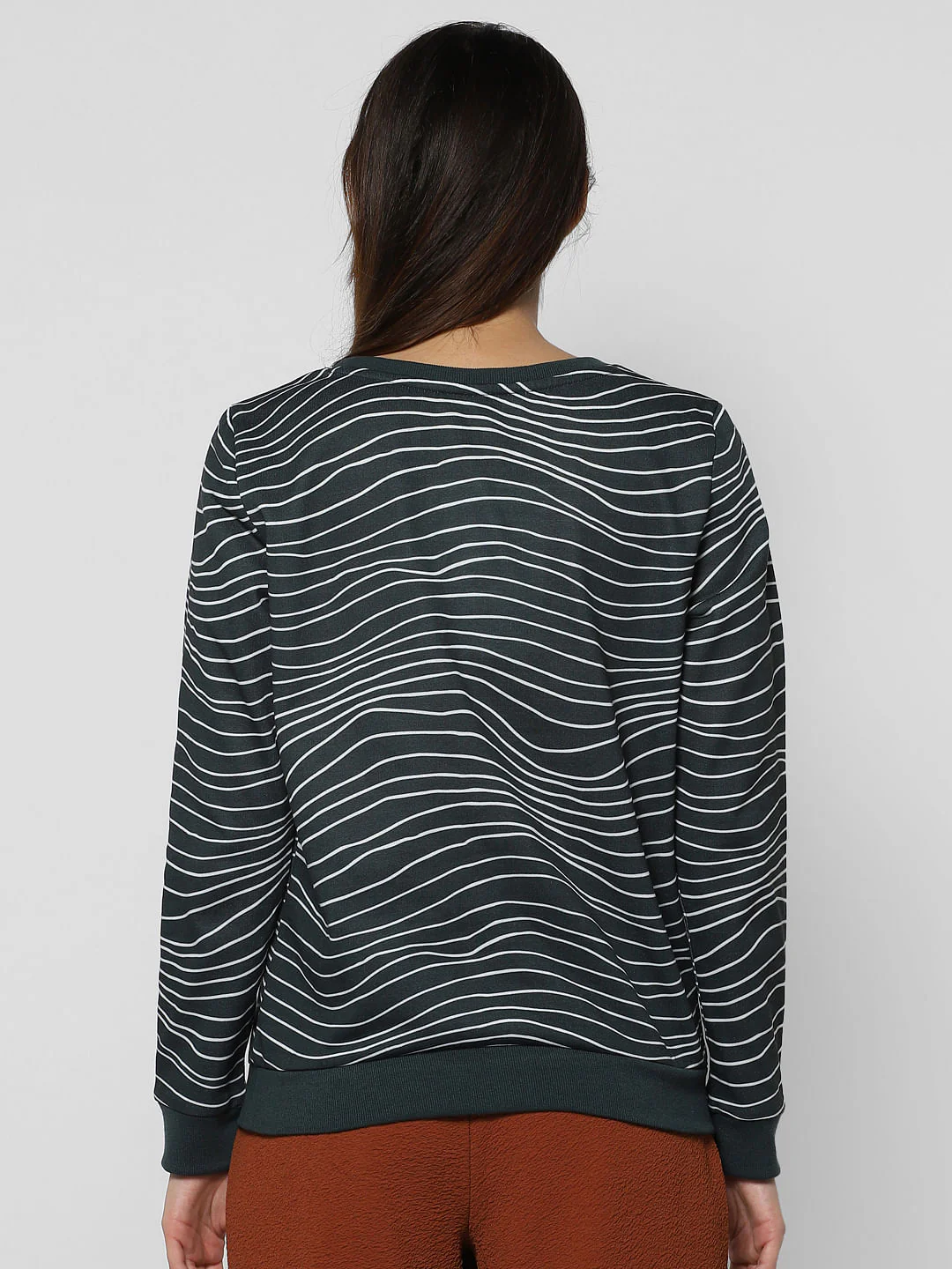Green Text Print Sweatshirt - Image 4