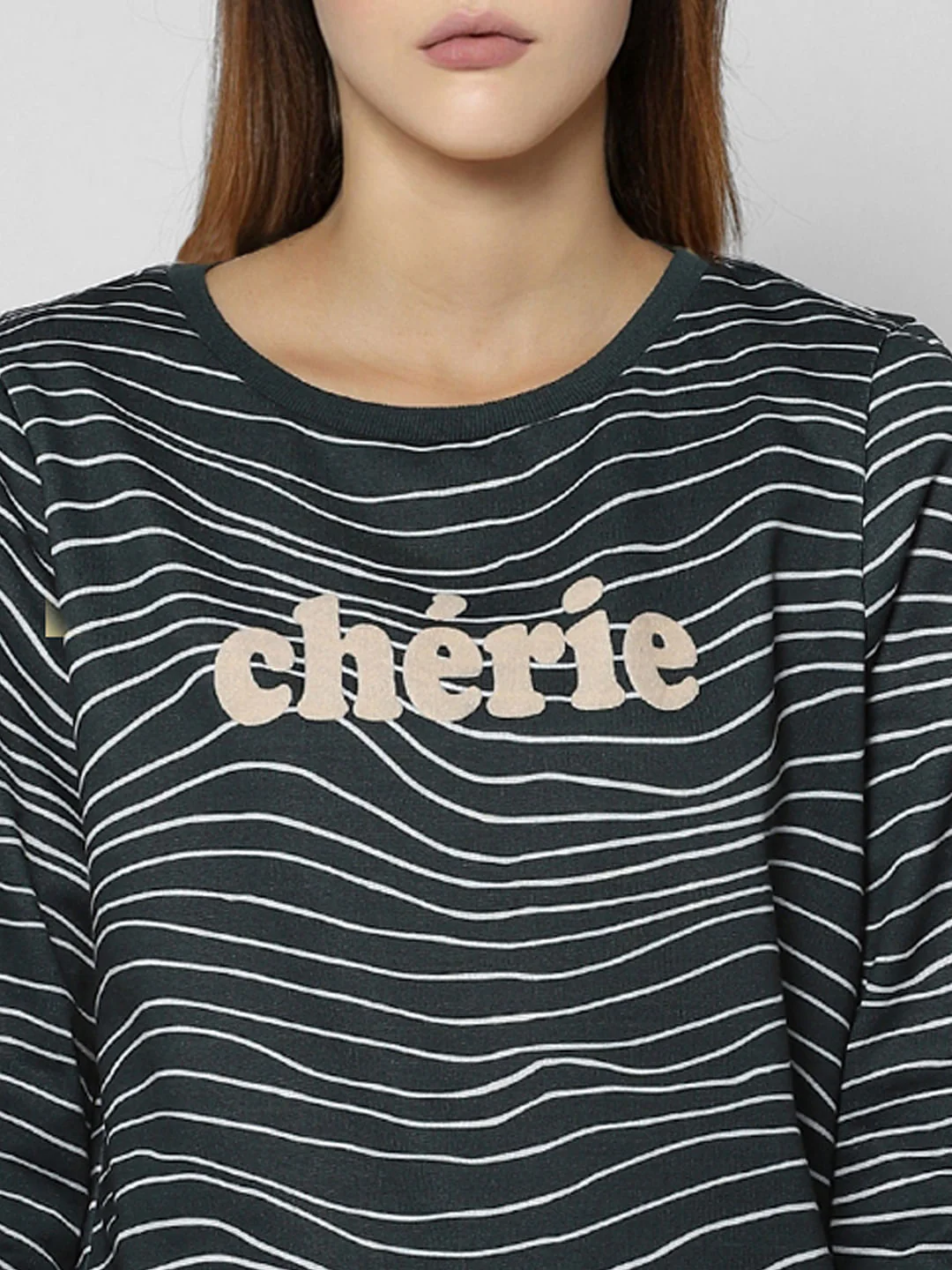 Green Text Print Sweatshirt - Image 5