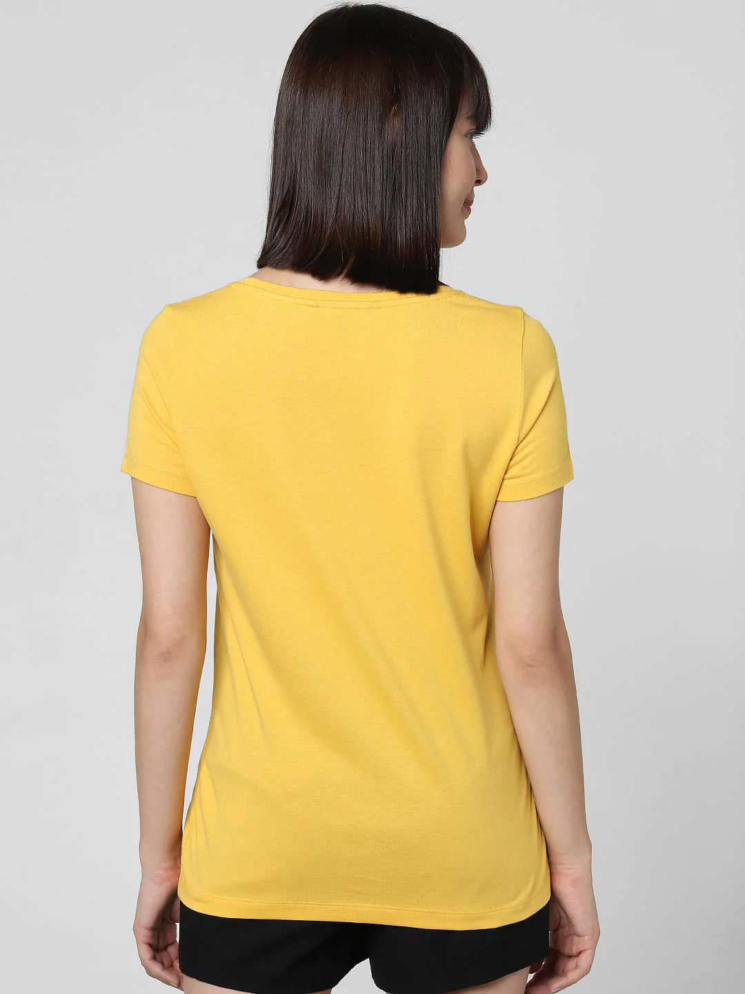 Yellow Text Print T-Shirt - Image 4
