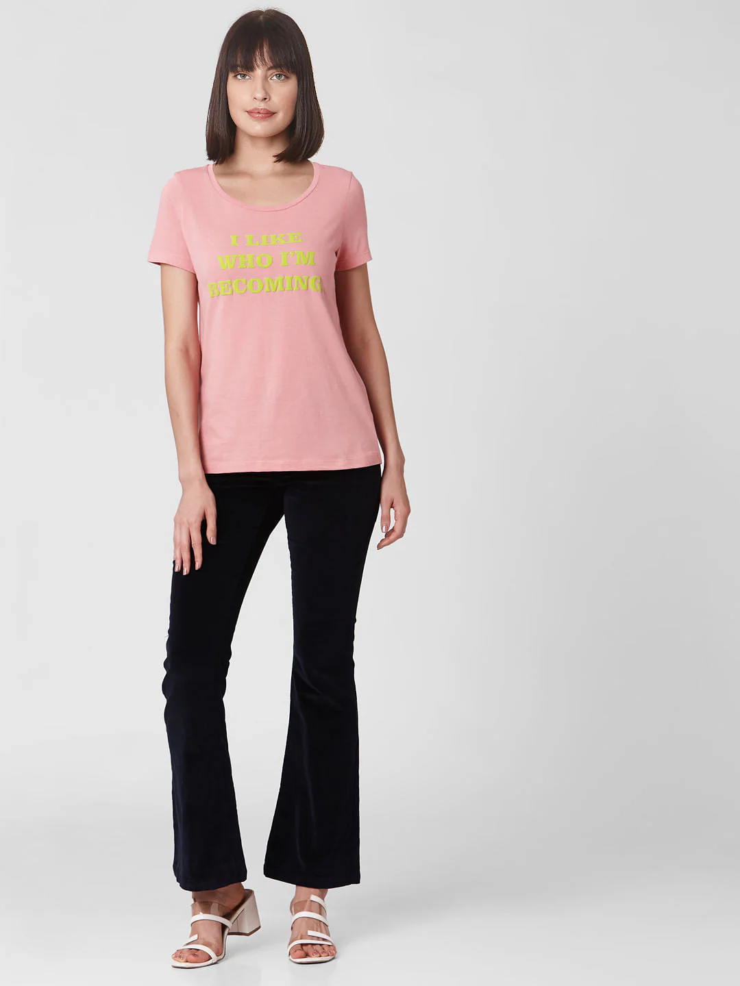 Pink Typographic Print T-Shirt - Image 4
