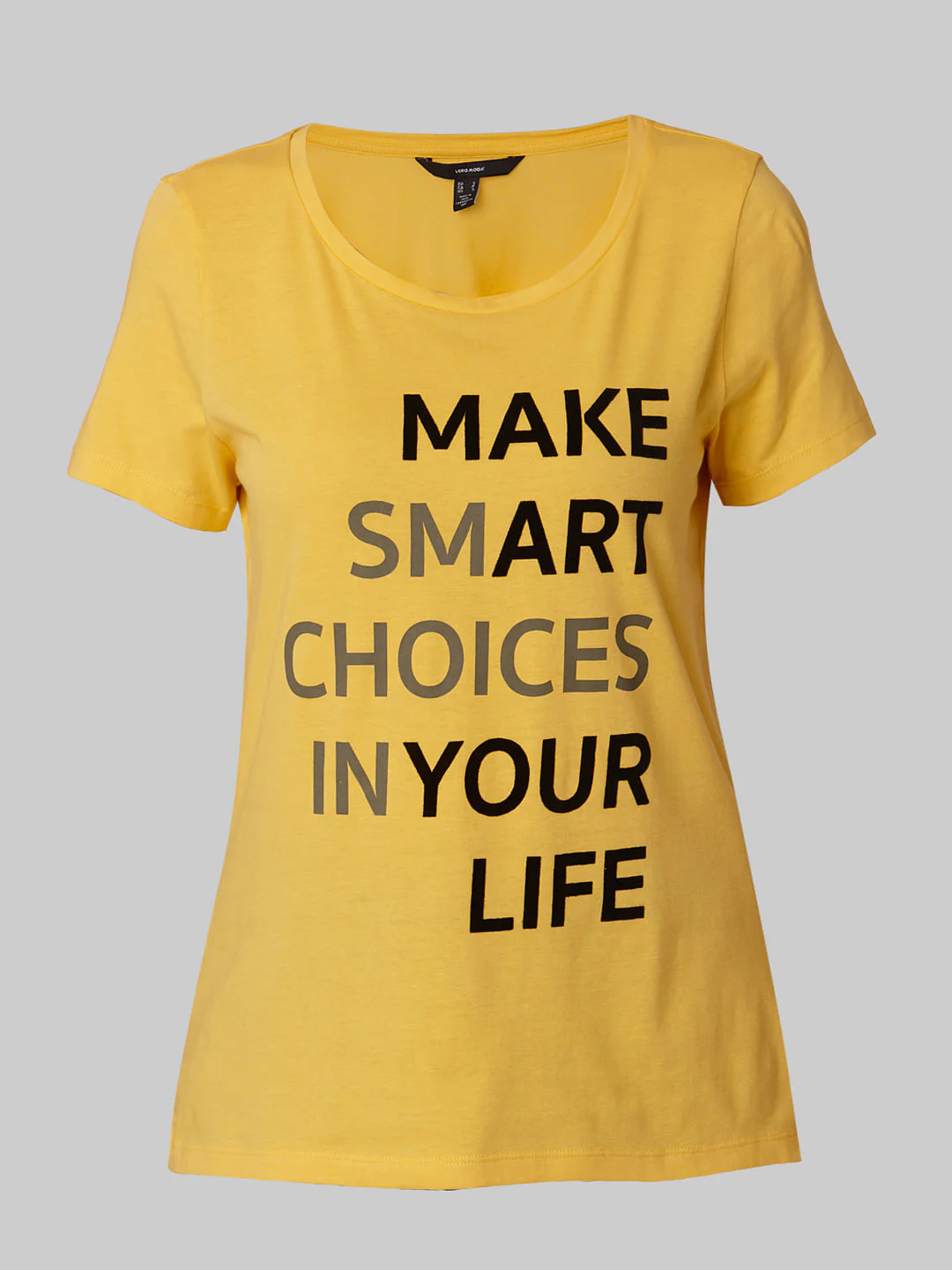 Yellow Quote Print T-Shirt - Image 6