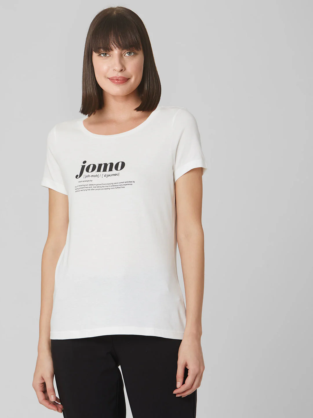 White Quote Print T-Shirt - Image 2