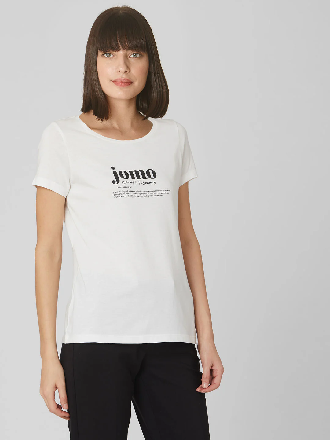 White Quote Print T-Shirt - Image 3