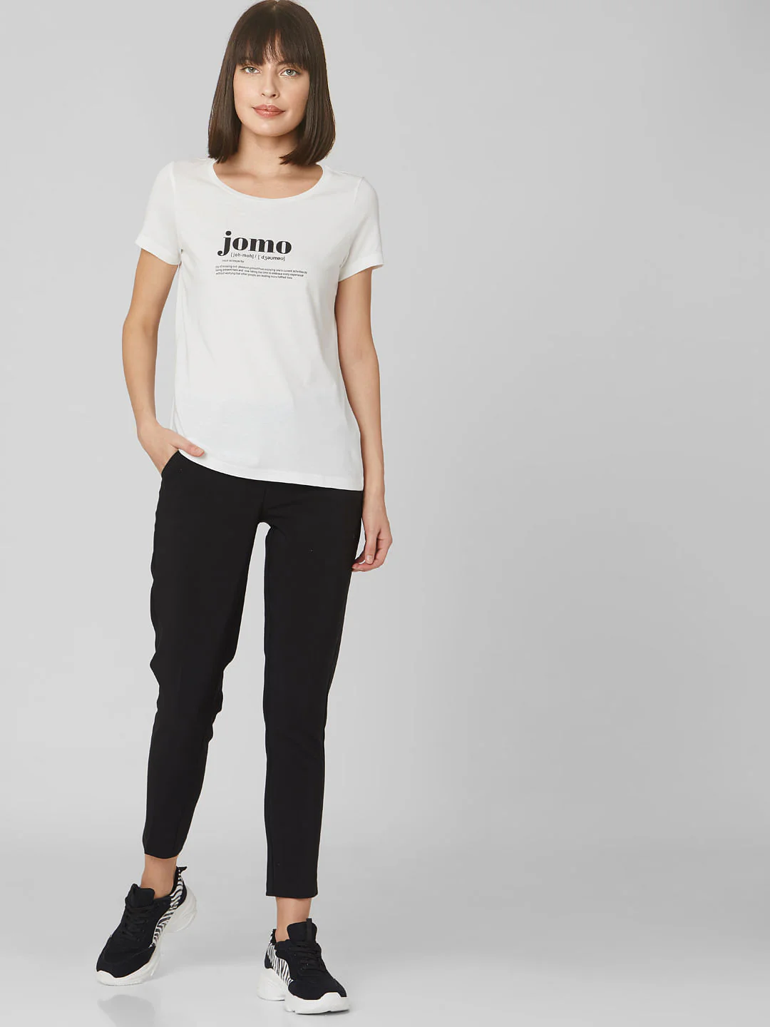 White Quote Print T-Shirt - Image 5