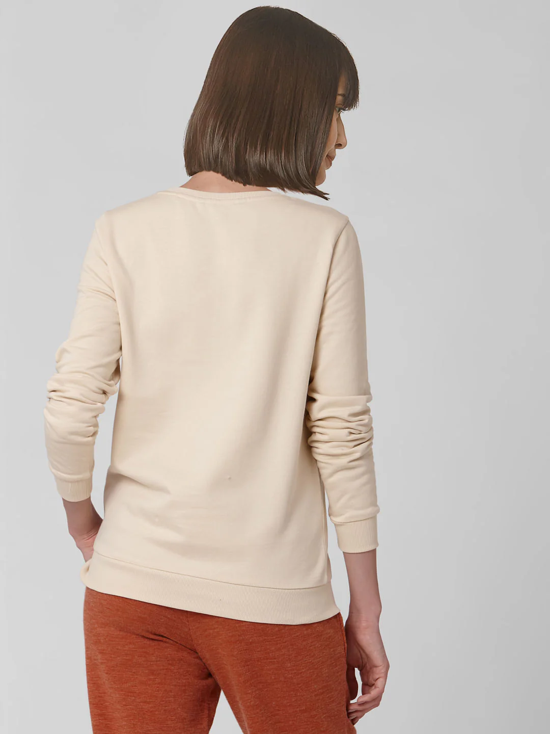 Beige Slogan Print Sweatshirt - Image 3