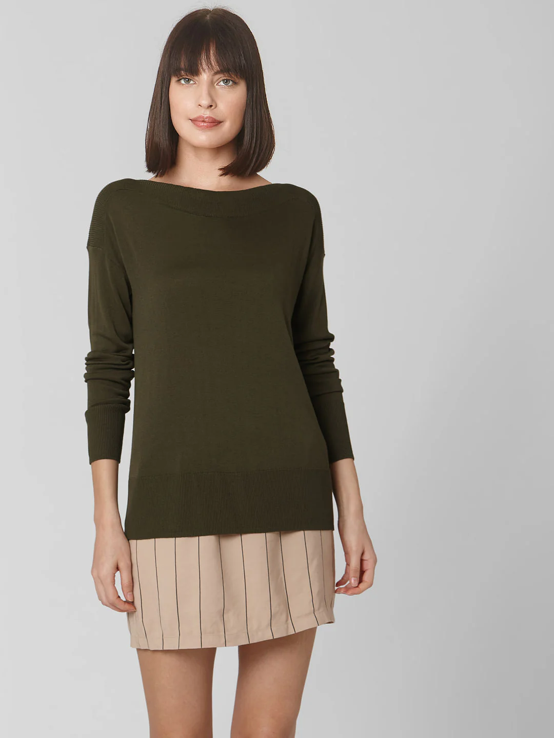 Green Boat Neck Pullover - Image 2