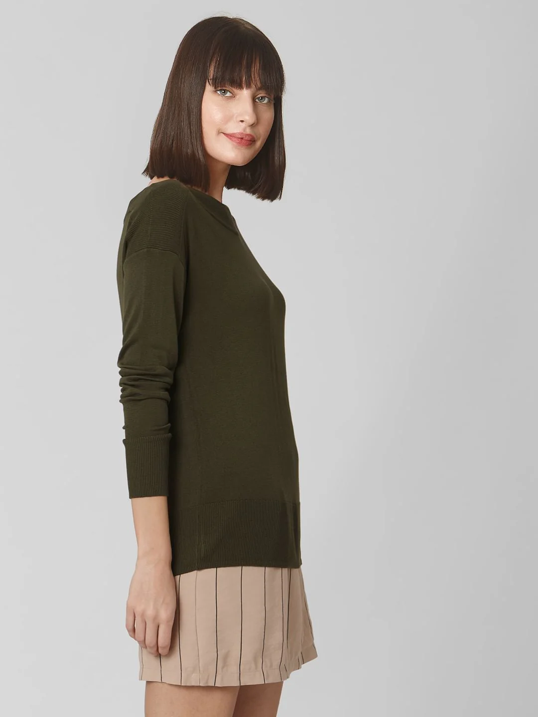 Green Boat Neck Pullover - Image 3