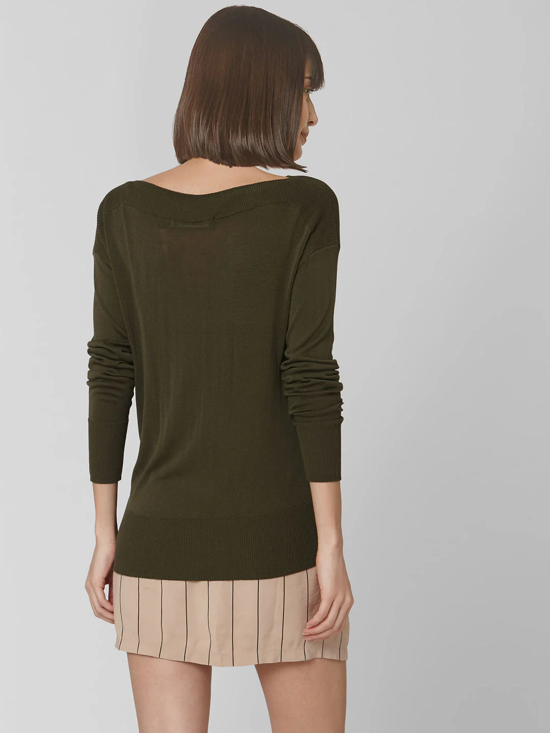 Green Boat Neck Pullover - Image 4
