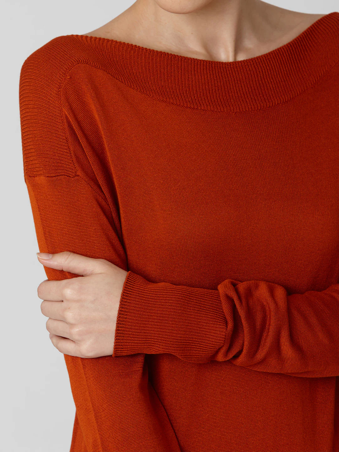Burnt Red Boat Neck Pullover - Image 6