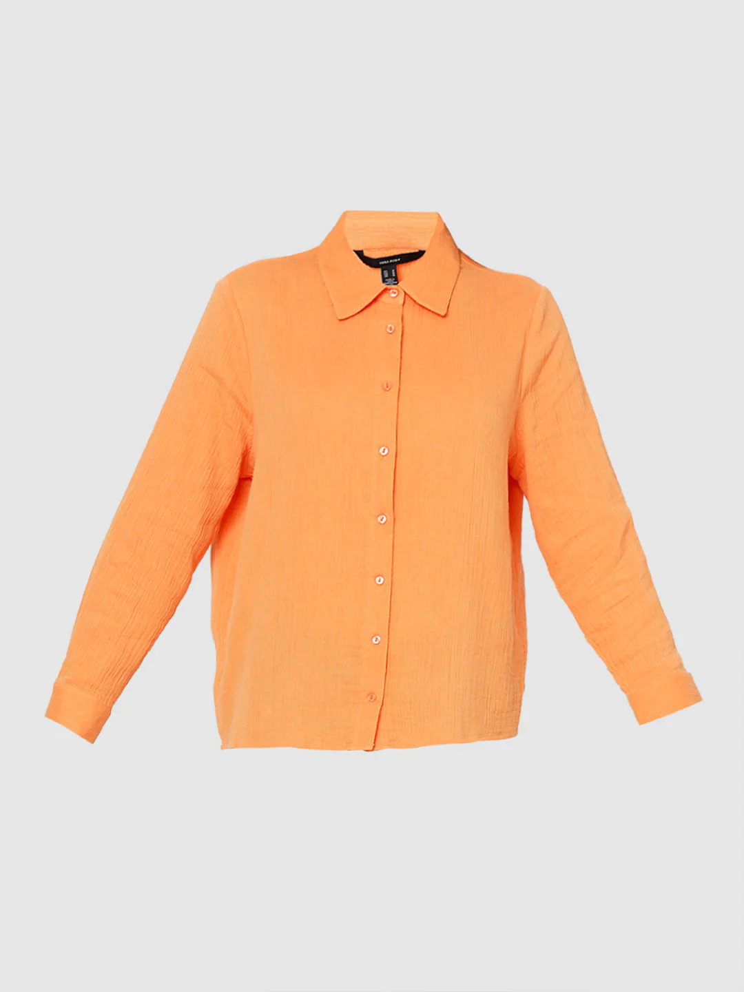 Orange Crinkle Weave Shirt - Image 7