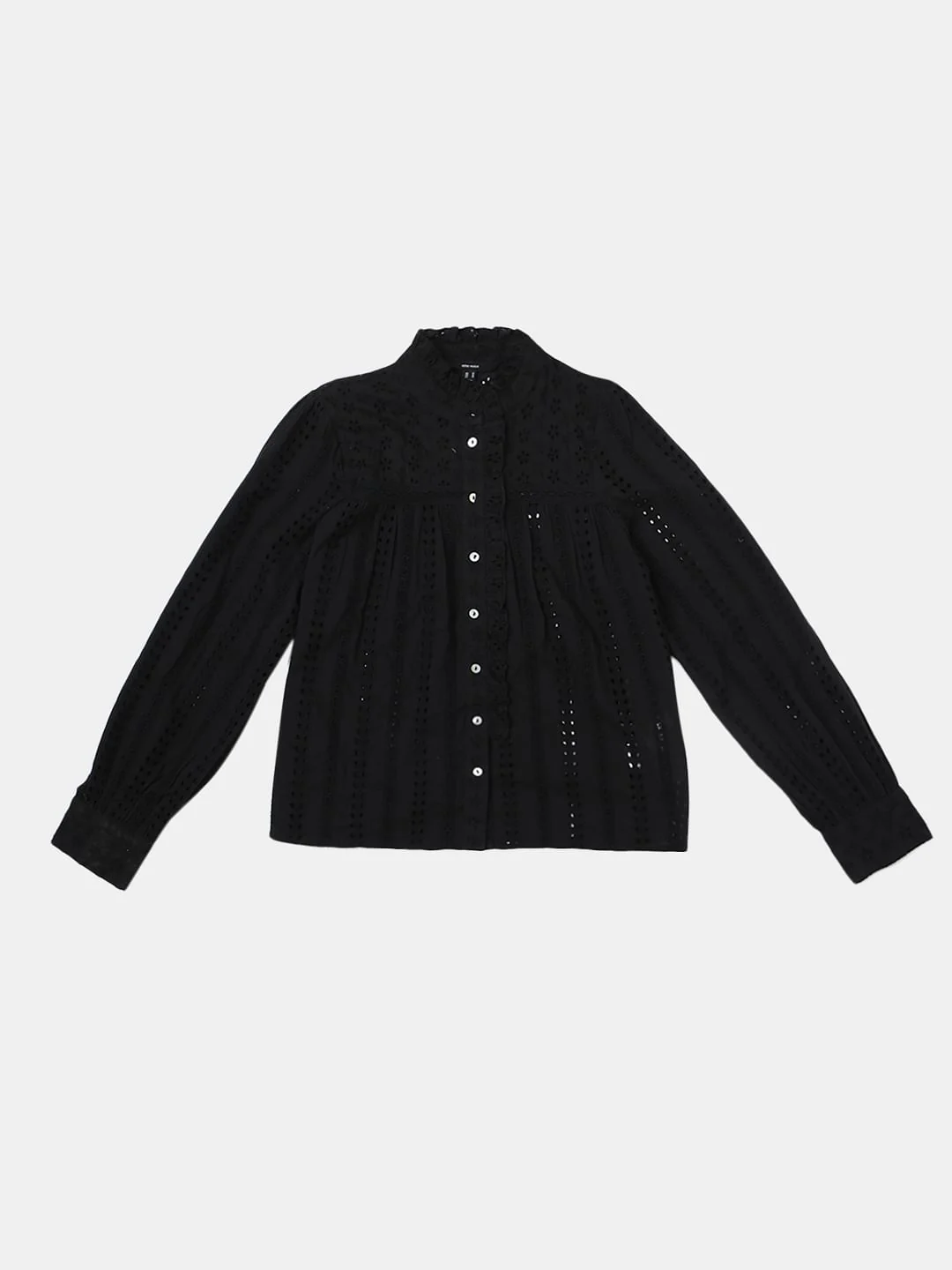 Black Schiffli Cotton Top - Image 7