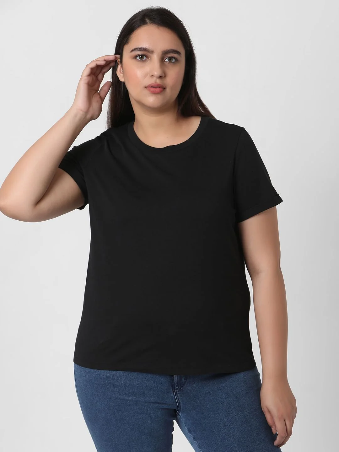 Curve Black Organic Cotton T-Shirt - Image 2