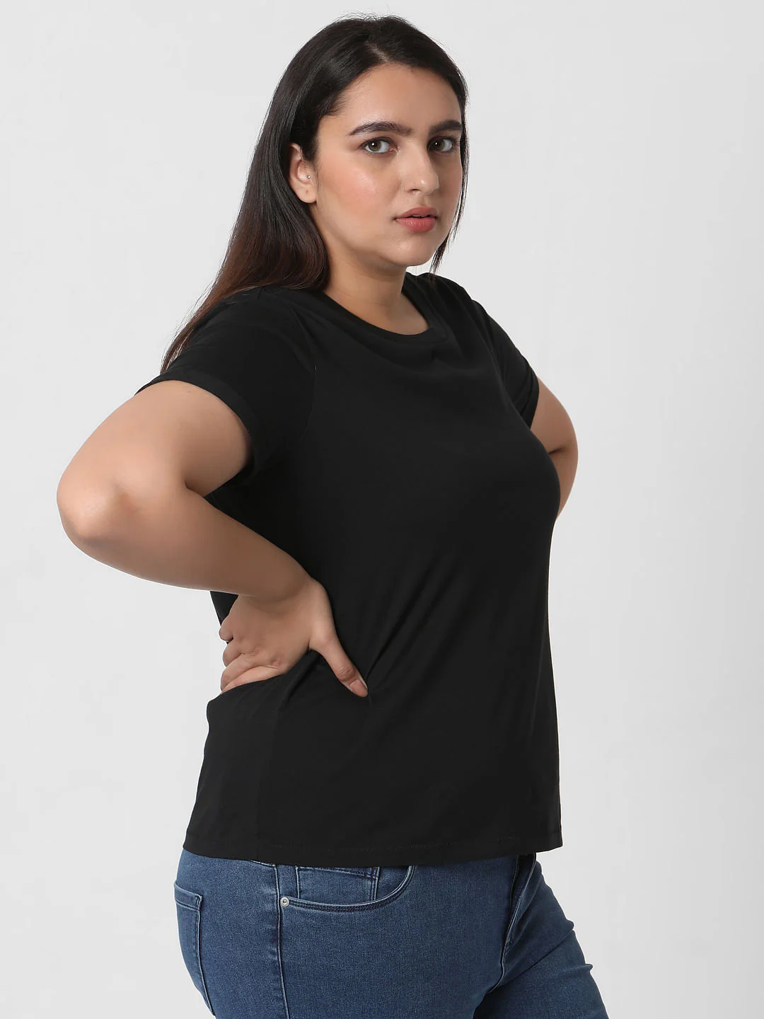 Curve Black Organic Cotton T-Shirt - Image 3