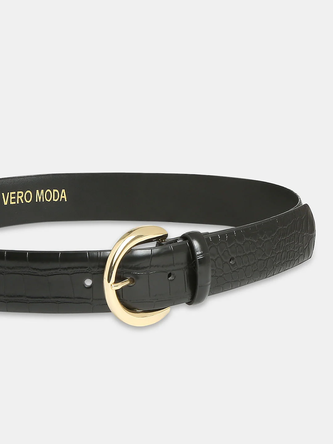Black Textured Jeans Belt - Image 3
