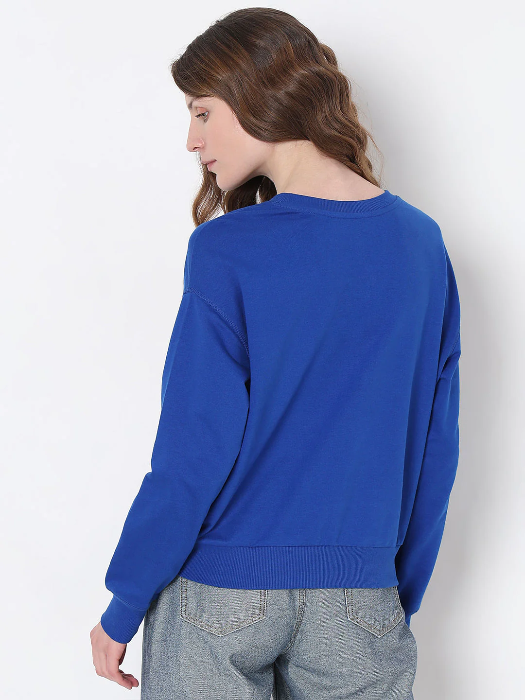 Dark Blue Graphic Print Sweatshirt - Image 4