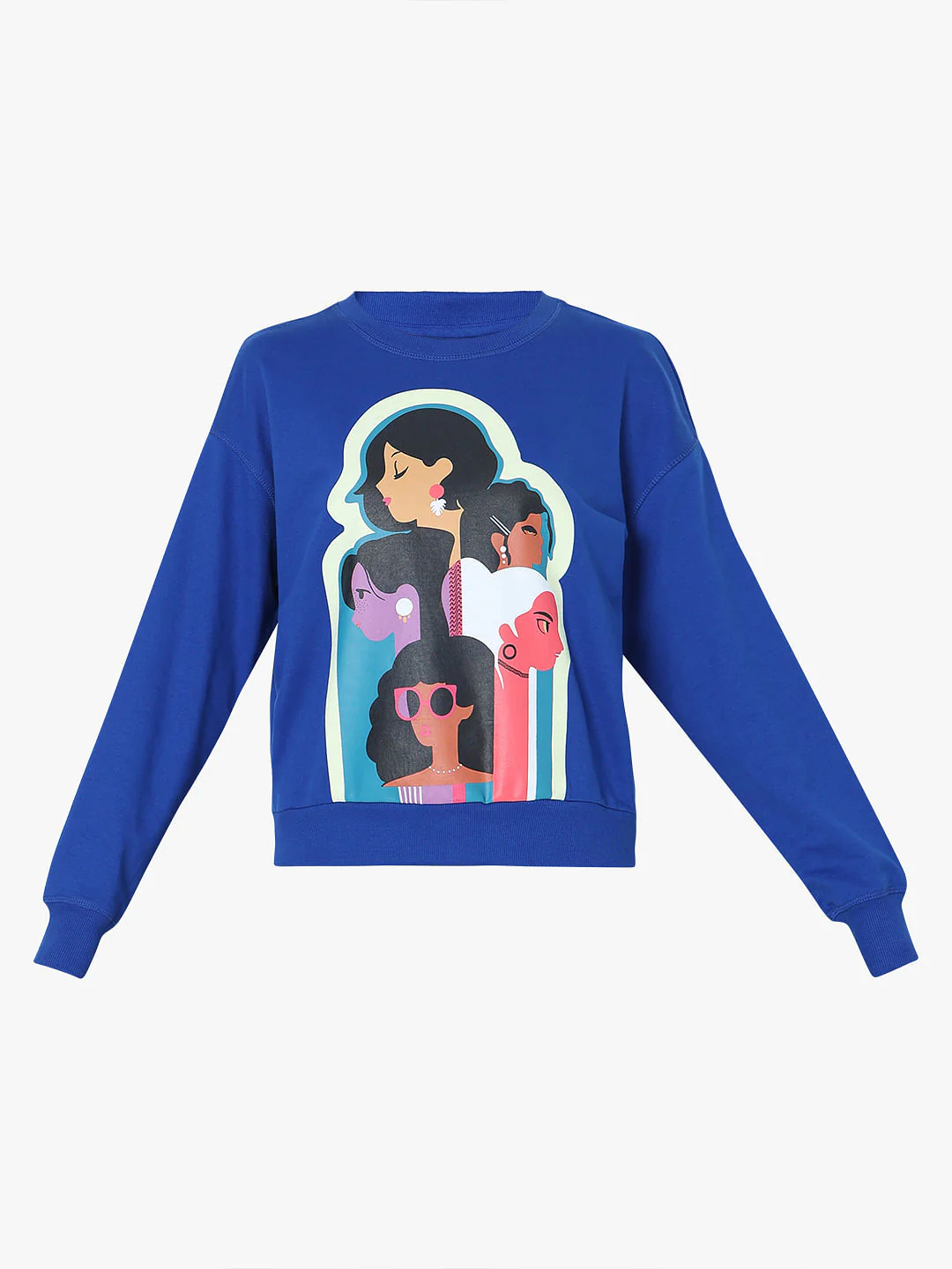 Dark Blue Graphic Print Sweatshirt - Image 7