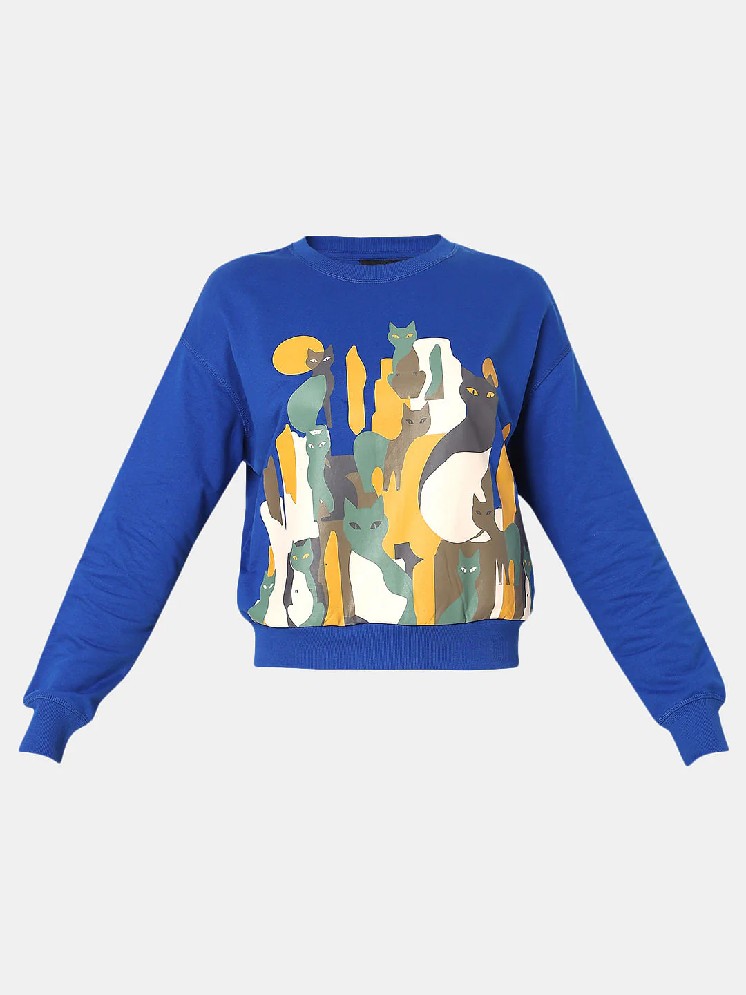 Dark Blue Printed Sweatshirt - Image 7