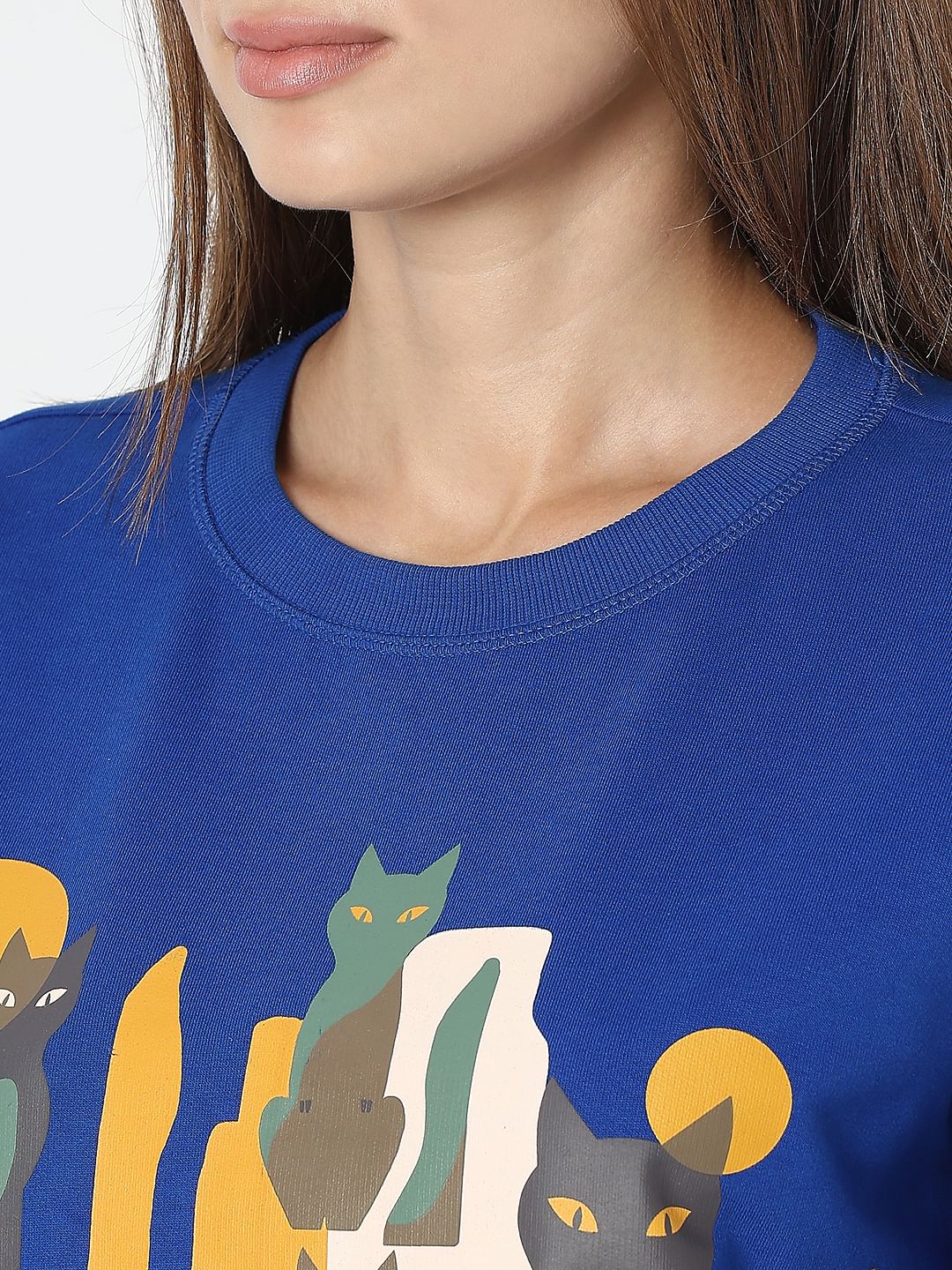 Dark Blue Printed Sweatshirt - Image 8