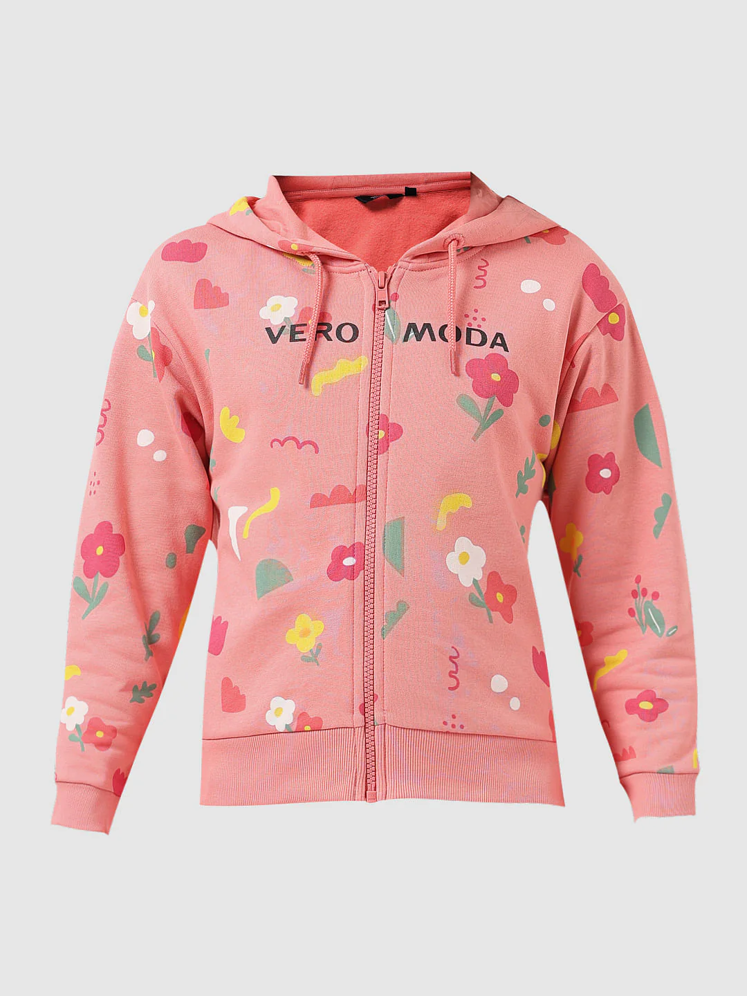 Girl Peach Abstract Print Sweatshirt - Image 6