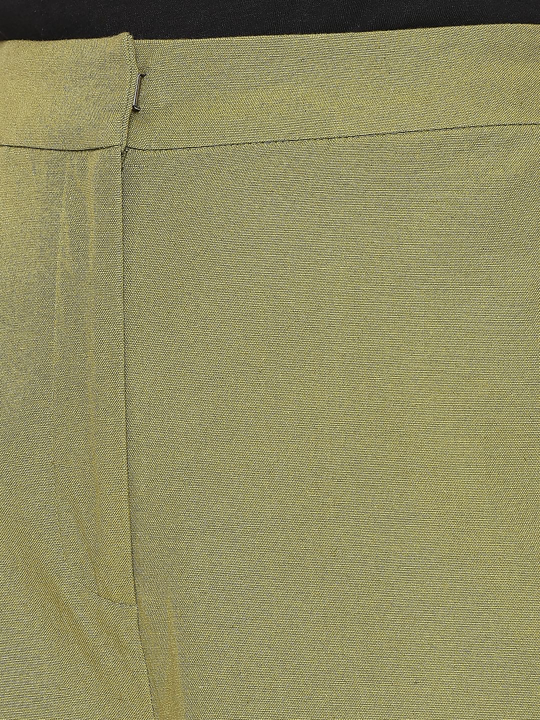 Green Mid Rise Flared Pants - Image 7