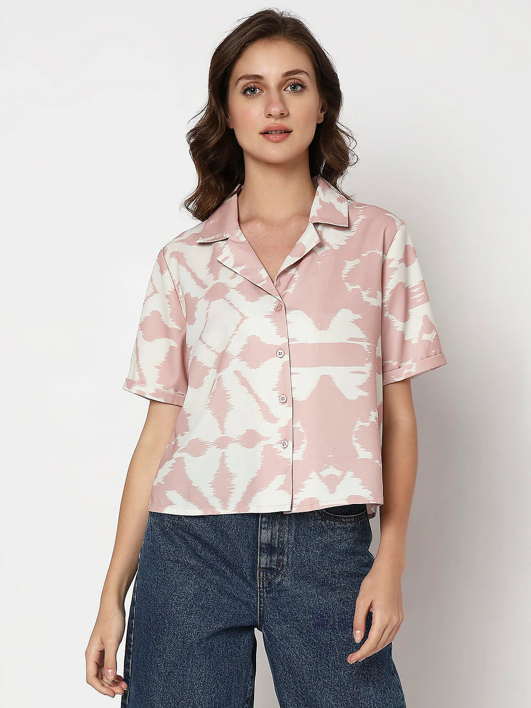 Pink Printed Casual Shirt - Image 2