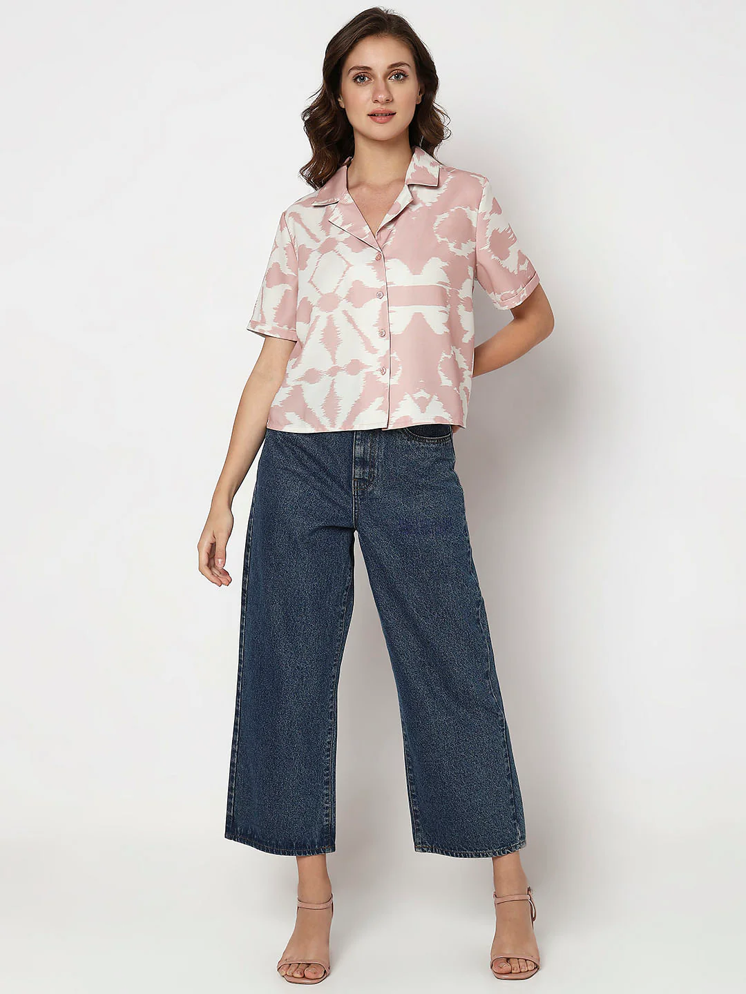 Pink Printed Casual Shirt - Image 5