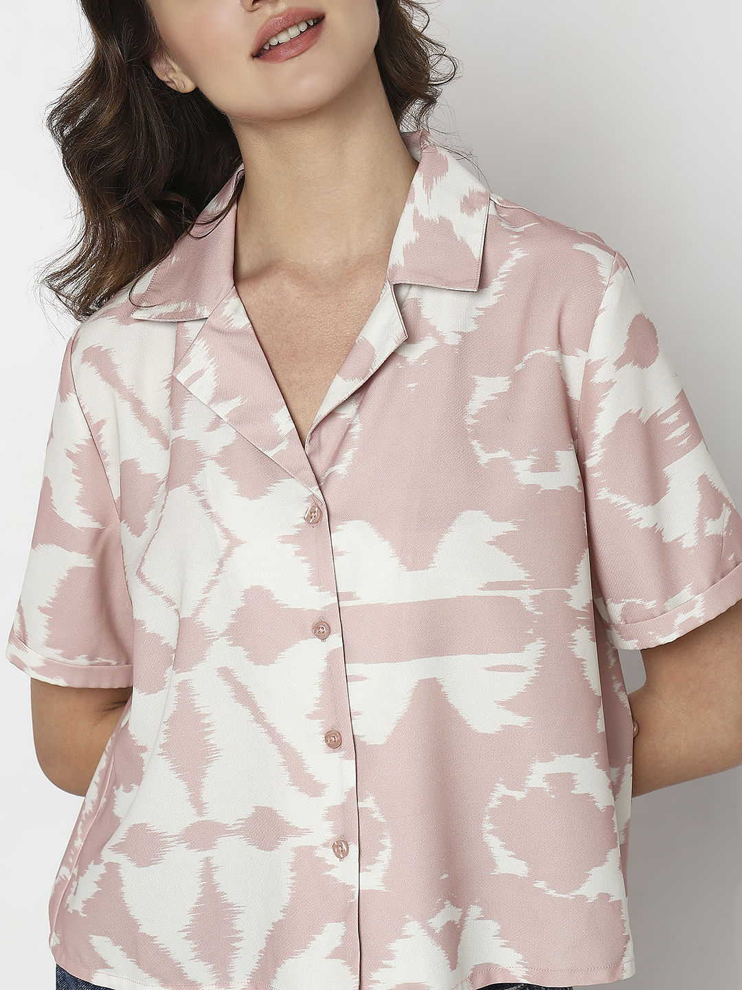 Pink Printed Casual Shirt - Image 6