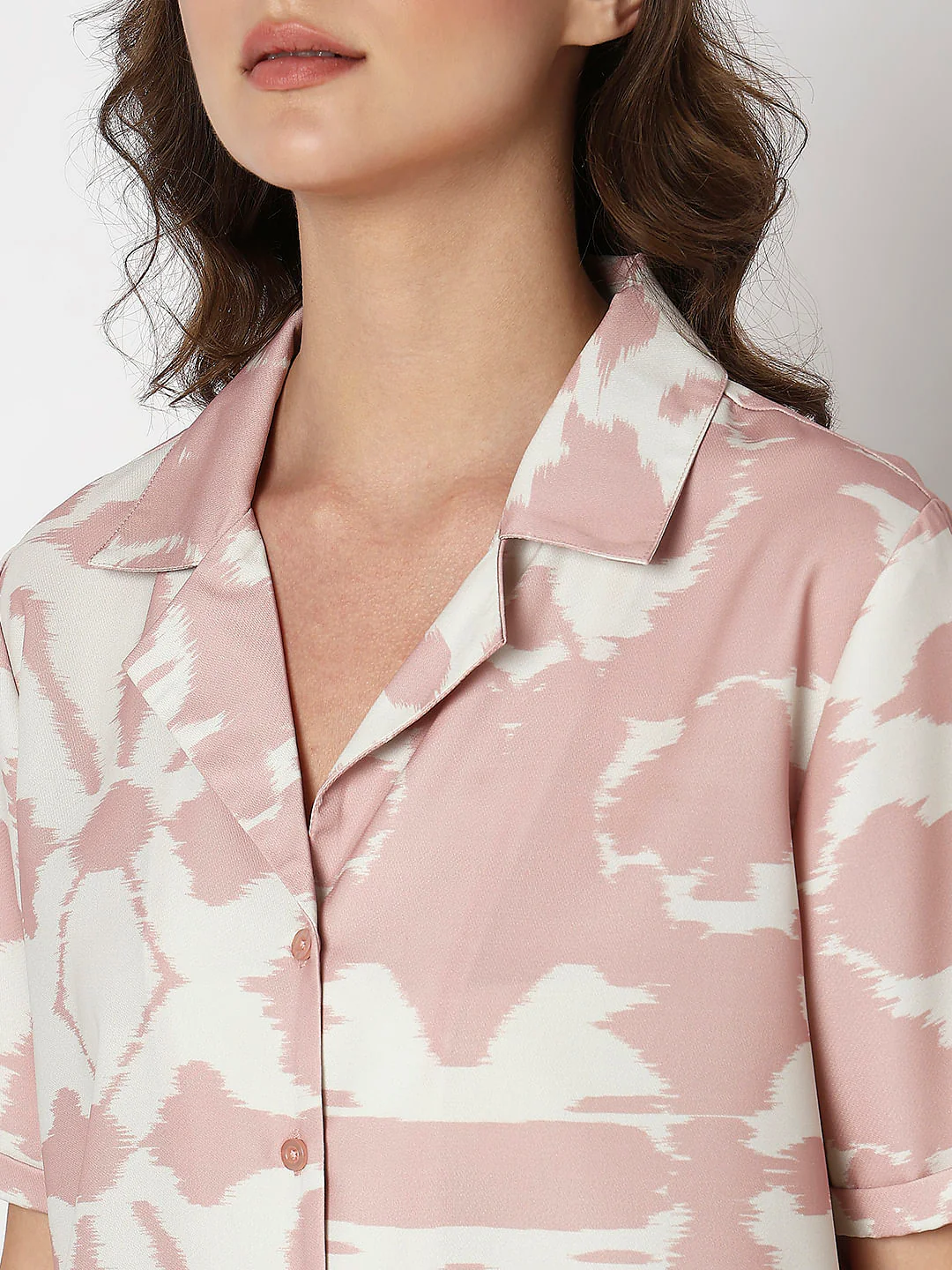 Pink Printed Casual Shirt - Image 8