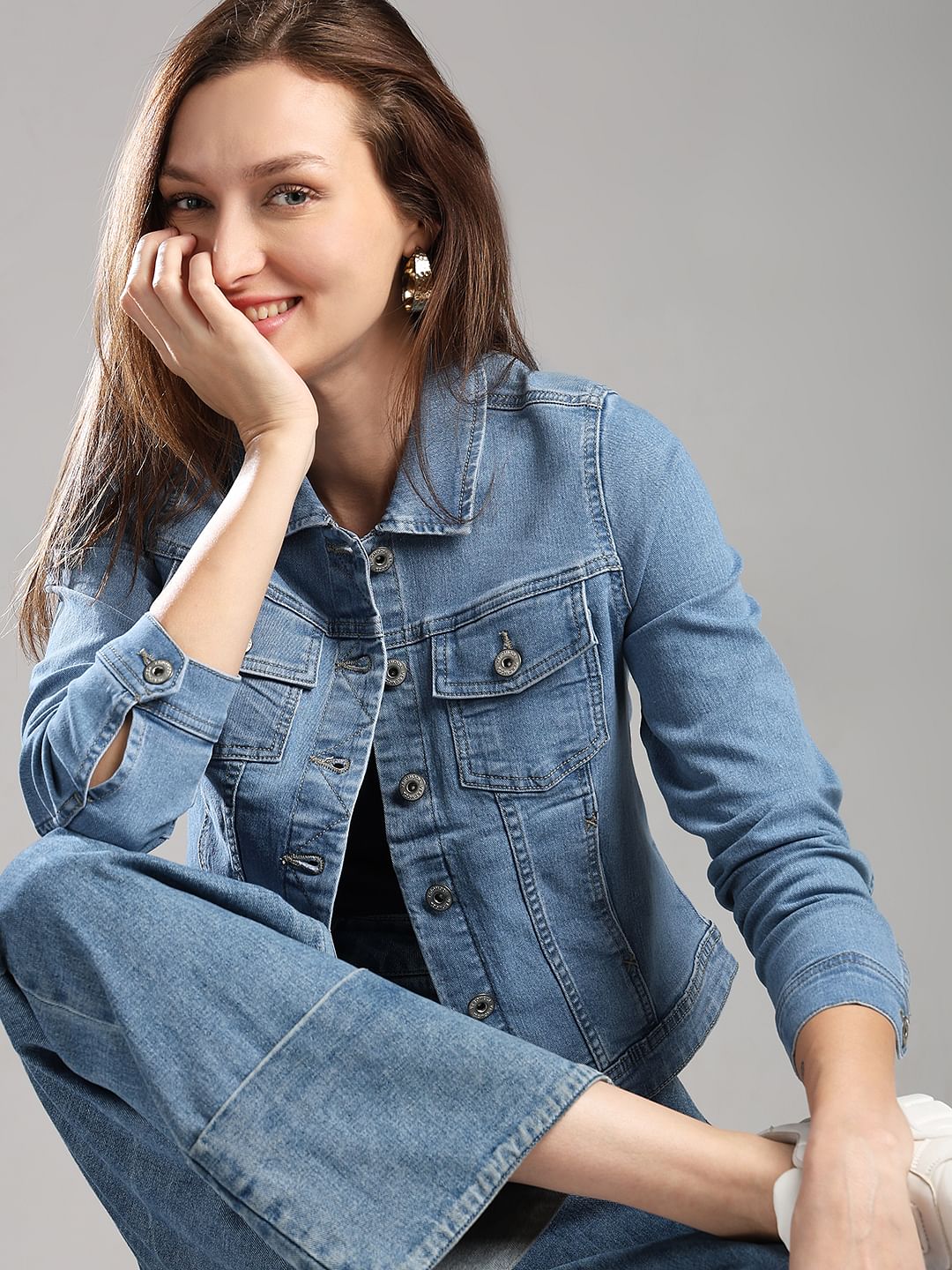 Blue Light Washed Denim Jacket