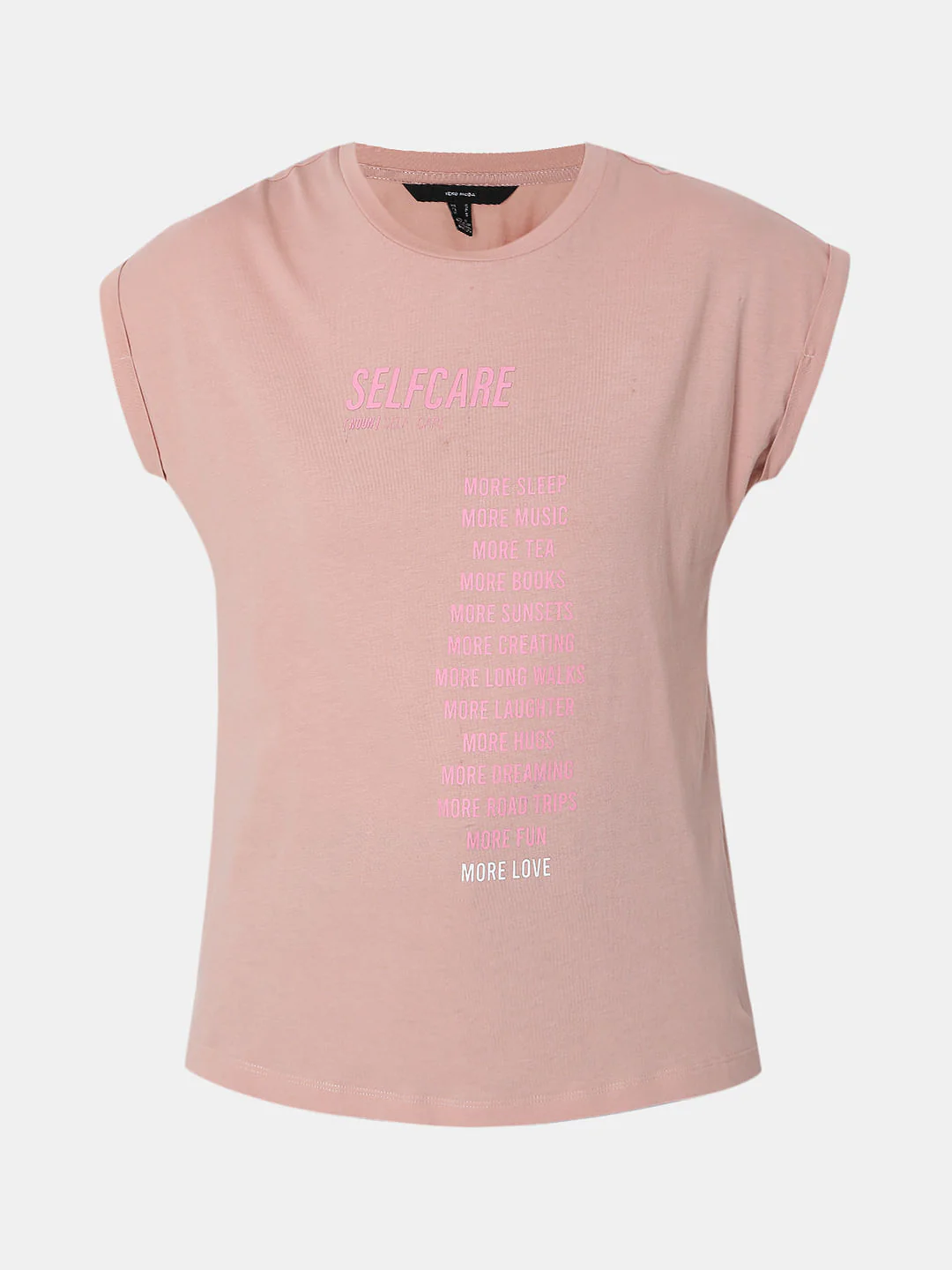 Pink Text Print T-Shirt - Image 7