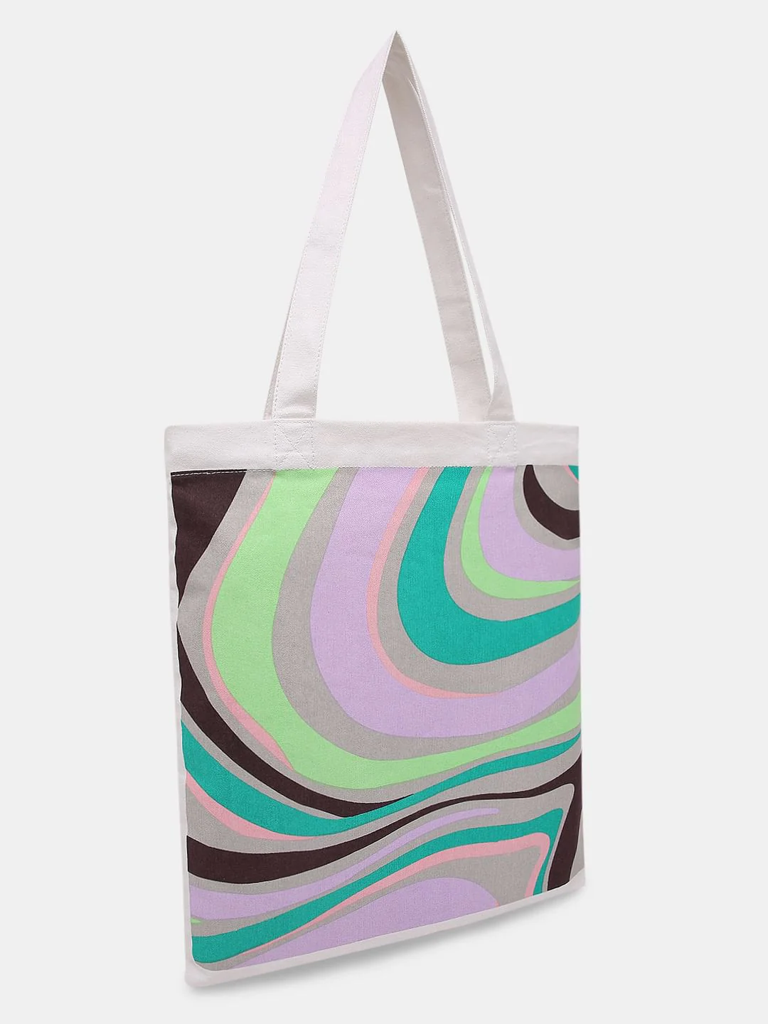 White Printed Tote Bag - Image 3