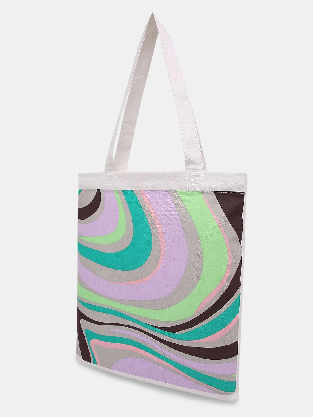 White Printed Tote Bag - Image 4