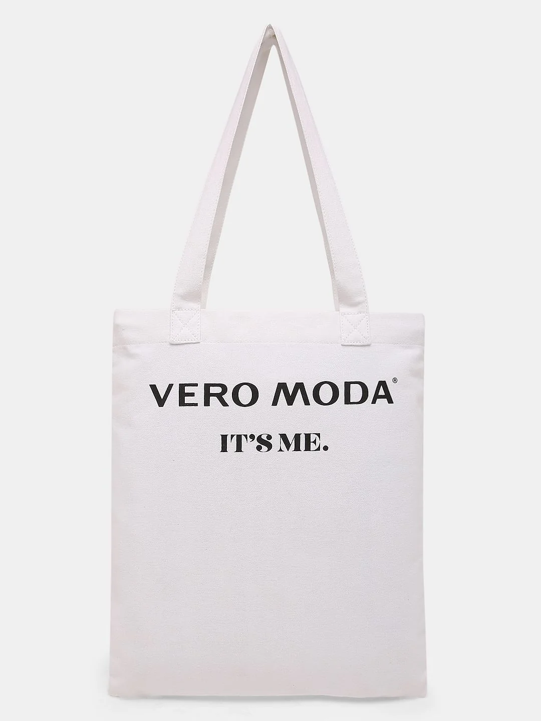 White Slogan Print Tote Bag - Image 5