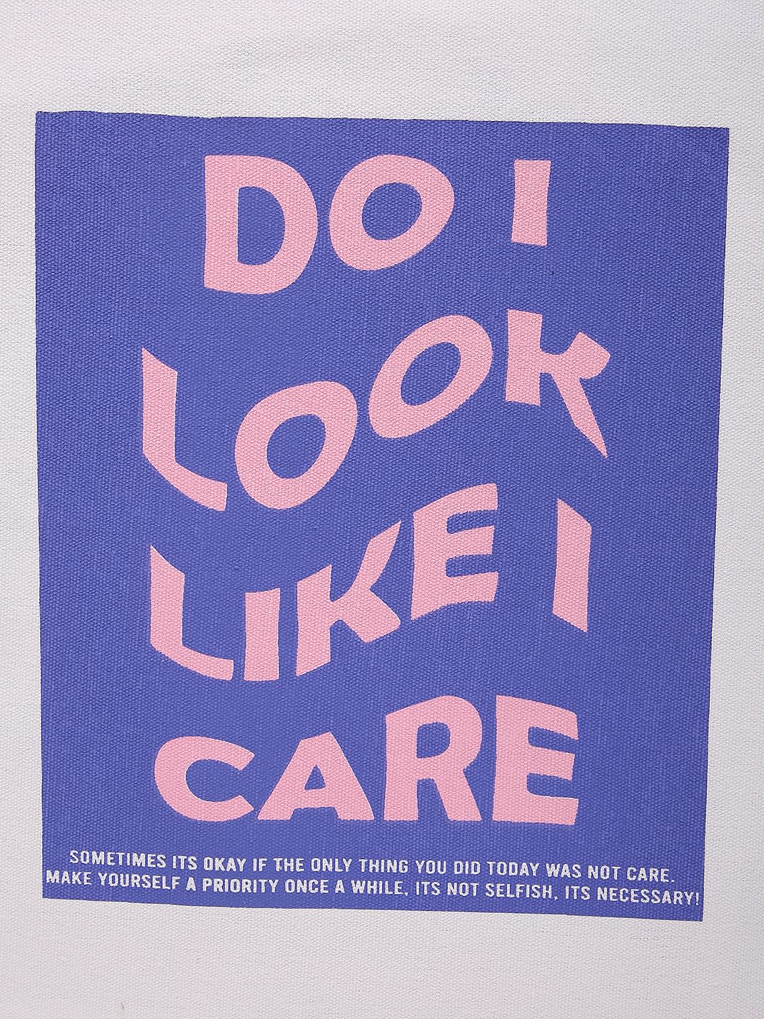 White Slogan Print Tote Bag - Image 6