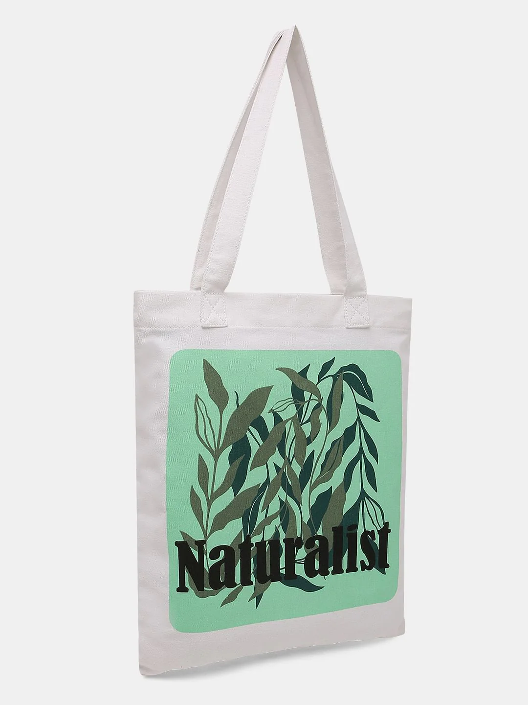 White Graphic Print Tote Bag - Image 3