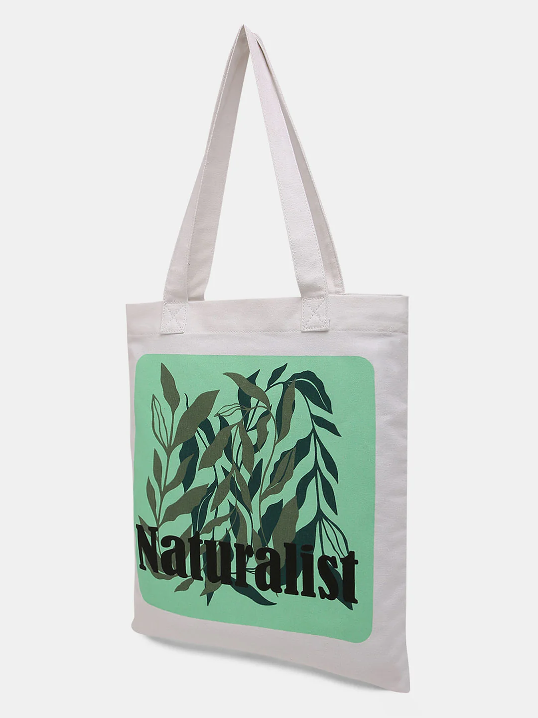 White Graphic Print Tote Bag - Image 4