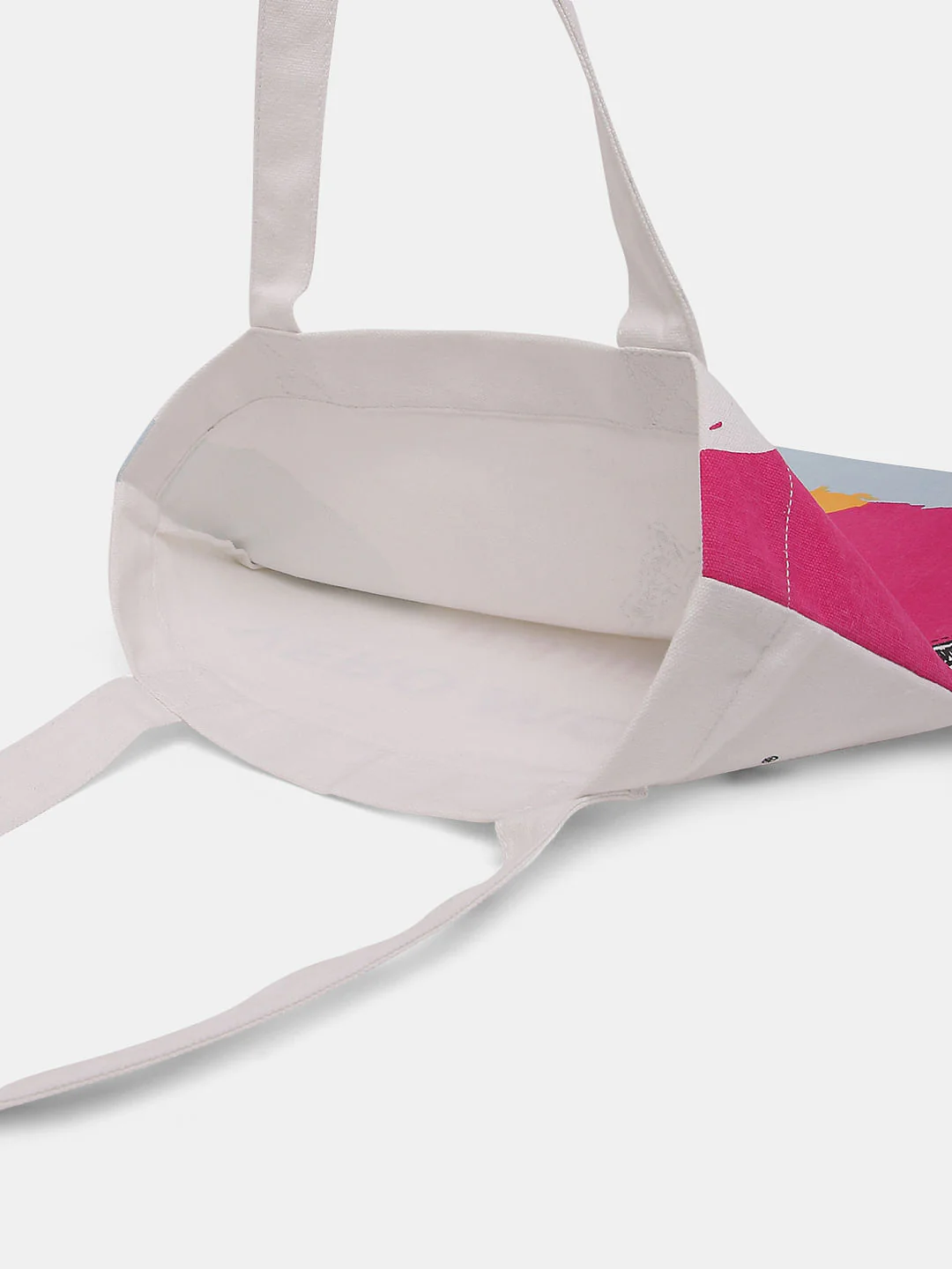 White Graphic Print Tote Bag - Image 7