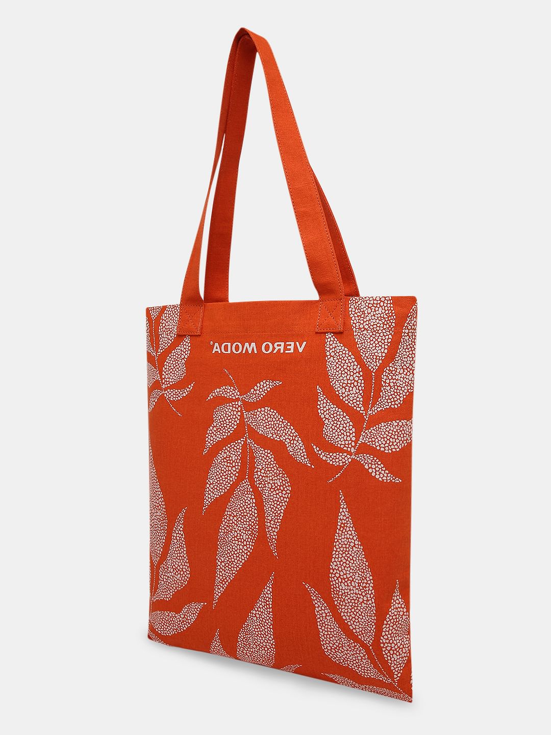 Orange Printed Tote Bag - Image 4