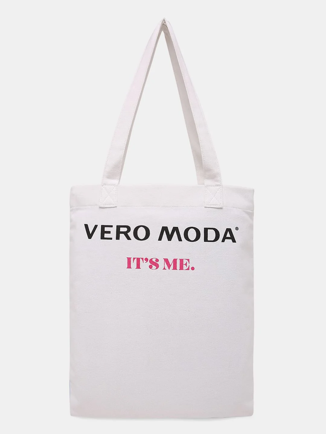 White Colourblocked Tote Bag - Image 5